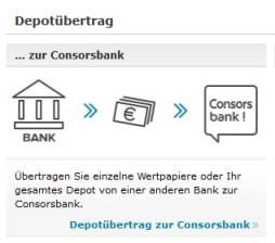Depotübertrag zur Consorsbank