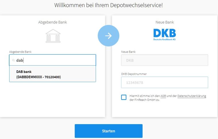 Depotwechselservice DKB