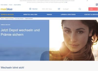 Maxblue Depotwechsel Prämie